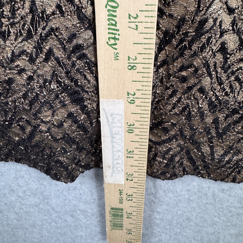 Ali Miles Jacket Womens 2X Gold Black Metallic Lace Button Front Boho‎ Artsy - Picture 7 of 9